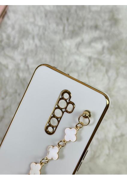 Oppo Reno 2z - El Tutamaçlı Kir Tutmaz Silinebilir Parlak Kamera Korumalı Silikon Elçek
