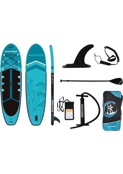 Sup Board Skatinger Octopus Yoga Board 335 cm x 86 x 15 Stand Up Paddle Board Ultra Geniş ve Stabil Şişme Sörf Tahtası