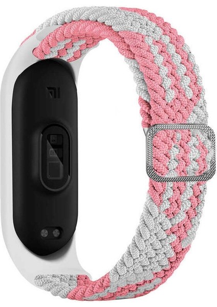 Xiaomi Mi Band 5 İçin Uyumlu Krd-49 Örgü Kordon Takıp Çıkartılan Çıkartılabilen Kayış