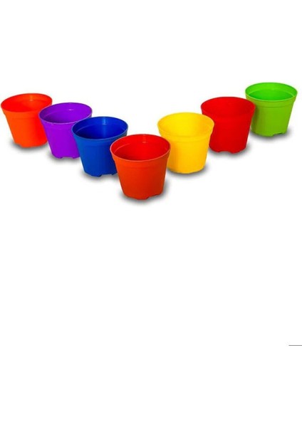 Katı Plastik Sukulent Saksısı 5 Adet Açık Yeşil (5.5 cm)