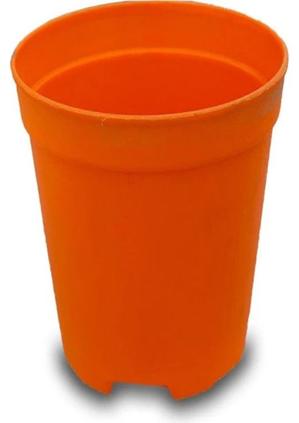 Katı Plastik Sukulent Saksısı 10 Adet Turuncu (5.5 cm)