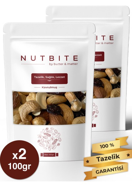 Nutbıte Deluxe Mix 200GR - %100 Doğal Atıştırmalık - Fırınlanmış Kaju, Badem, Fındık ve Turna Yemişi