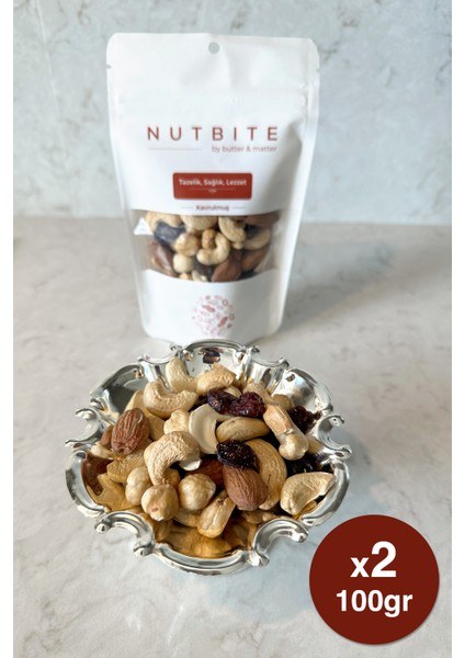 Nutbıte Deluxe Mix 200GR - %100 Doğal Atıştırmalık - Fırınlanmış Kaju, Badem, Fındık ve Turna Yemişi
