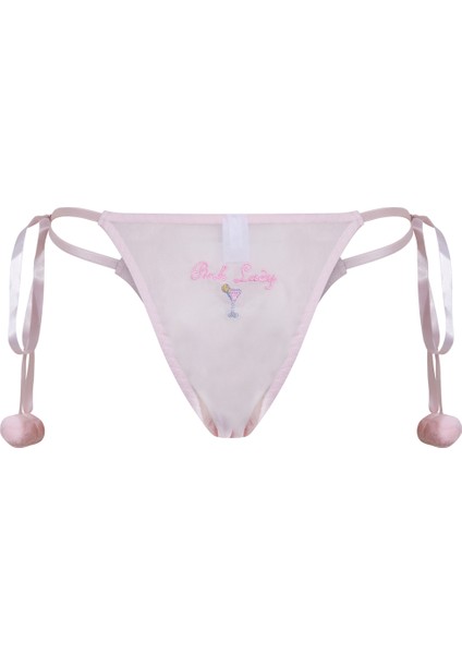 Ponpon Şifon Pink Lady Nakışlı Külot fiyatları