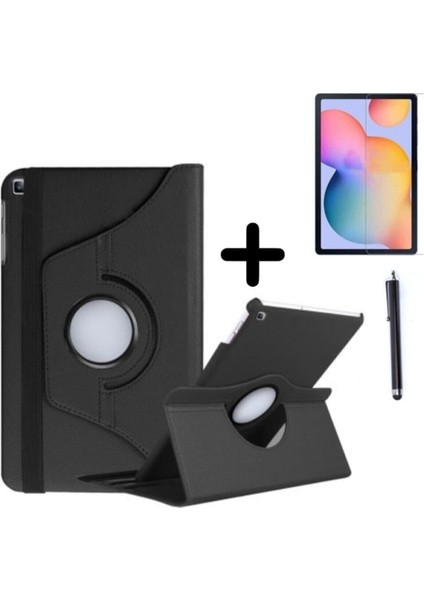 iPad Pro 12.9 İnç 5. ve 6.Nesil İçin Uyumlu Dönebilen Tablet Kılıfı + Ekran Koruyucu + Kalem