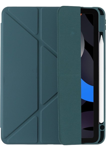 iPad Mini 2021 6.Nesil İçin Uyumlu Kılıf Tri Folding Kalem Bölmeli Kalemlikli Standlı Kapak