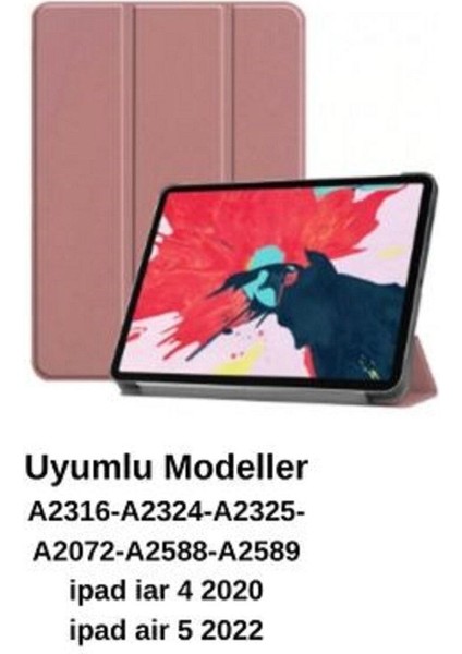 Apple iPad Air 5. Nesil 2022 ve 4.nesil 2020 10.9 Inç Için Uyumlu Kılıf Smart Uyku Modlu Kapak