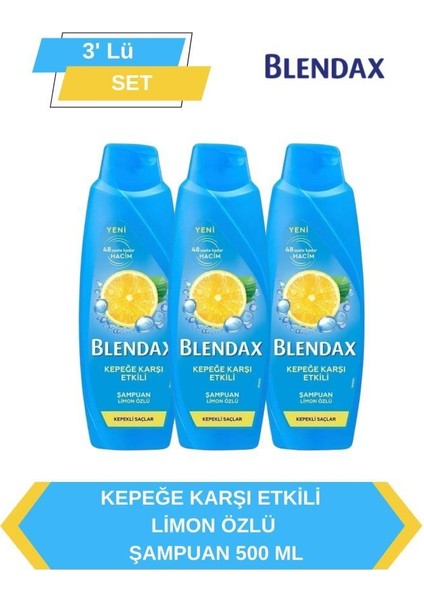 Kepeğe Karşı Etkili Şampuan 500 ml x3