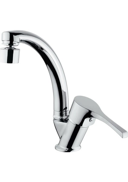 Aç Kapa Kuğu Lavabo Bataryası 360° Dönerli Prinç Başlıklı