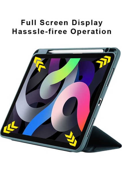 Samsung Galaxy Tab A8 10.5 SM-X200 2021 İçin Uyumlu Kılıf Tri Folding Kalem Bölmeli Standlı Kapak