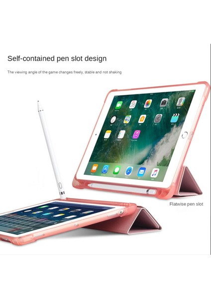 Samsung Galaxy Tab A8 10.5 SM-X200 2021 İçin Uyumlu Kılıf Tri Folding Kalem Bölmeli Standlı Kapak