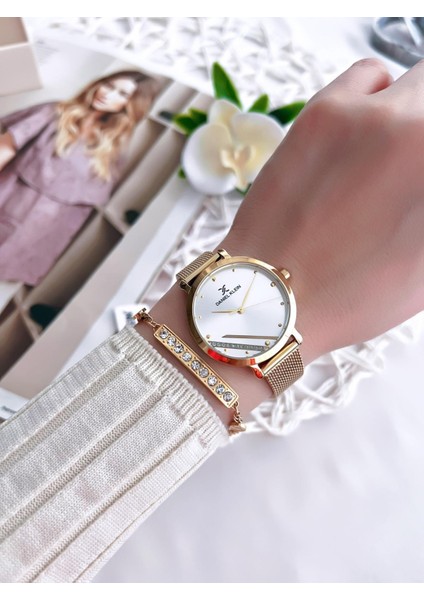 Çelik Kordon Çelik Takı Seti Hediyeli 2 Yıl Garantili Kadın Kol Saati BDK.10084-1 modelleri