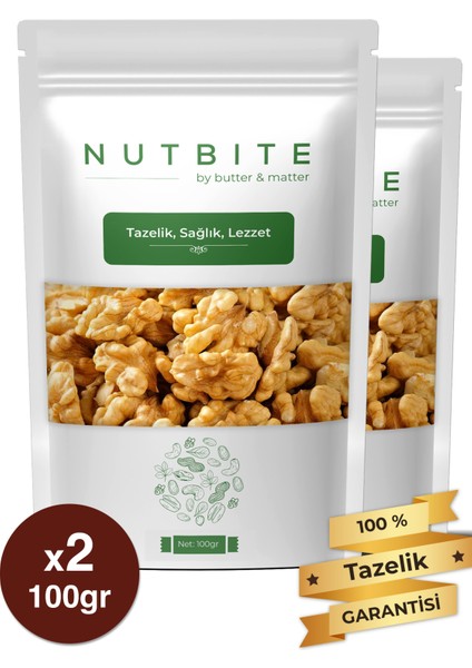 Nutbıte Premium Ceviz Içi 200GR - Taptaze Yeni Mahsül - Çiğ Kelebek Iç Ceviz - Gurme Serisi