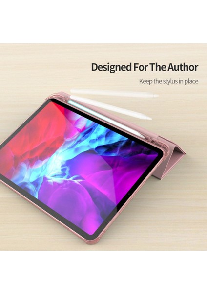 iPad Air 10.9 2020 2022 4 Ve 5. Nesil Için Uyumlu Kılıf Tri Folding Kalem Bölmeli Standlı Kapak
