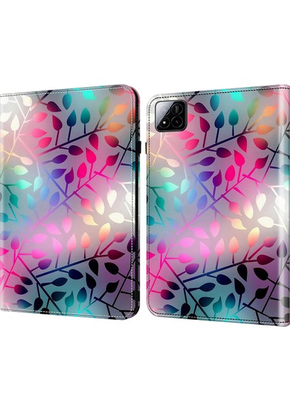 Xiaomi Pad 7/7 Pro Kılıf Flip Deri Tablet Kapak Desenli Baskılı-Akçaağaç Yaprağı (Yurt Dışından)