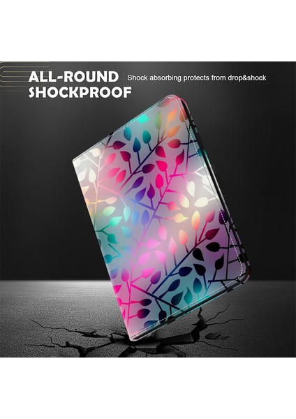 Xiaomi Pad 7/7 Pro Kılıf Flip Deri Tablet Kapak Desenli Baskılı-Akçaağaç Yaprağı (Yurt Dışından)