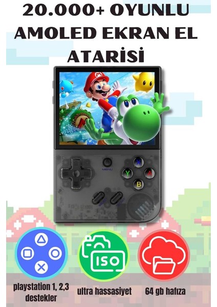 20. 000 Oyunlu Amoled Ekranlı Atari El Konsolu Retro Oyun Keyfi fiyatları