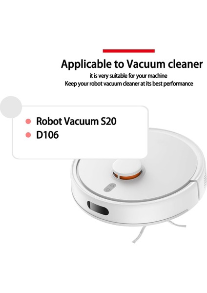 Xiaomi Robot Süpürge S20/D106 Parçaları Ana Yan Fırça Hepa Filtre Paspas Bezi Yedek Parça Takımı Aksesuarları (Yurt Dışından)