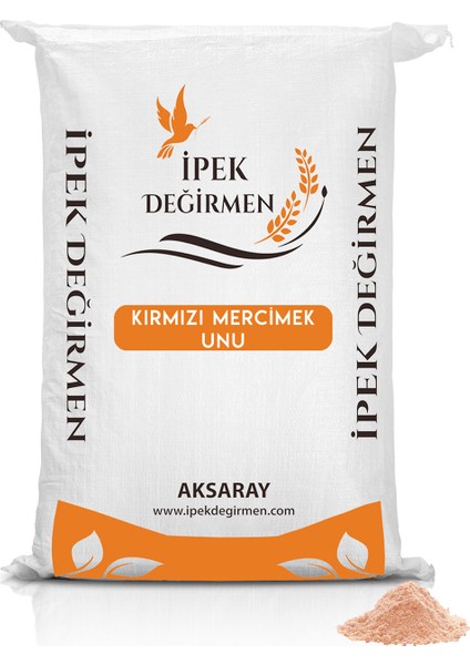 Ipek Değirmen Kırmızı Mercimek Unu Glutensiz Katkısız 2 kg