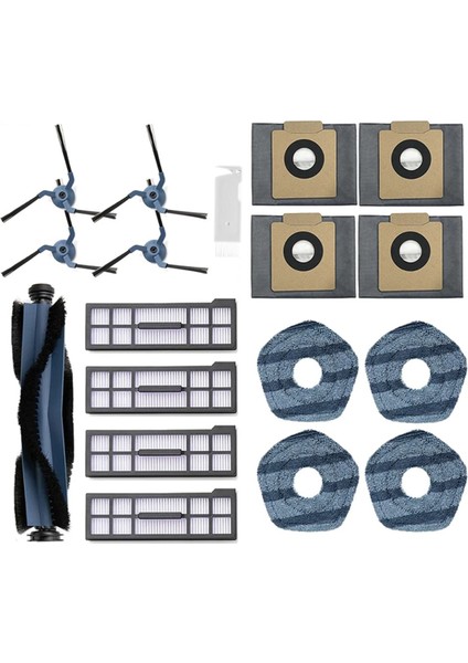 Eufy X10 Pro Omni Robot Süpürge Parçaları Ana Yan Fırça Paspas Bezi Hepa Filtre Toz Torbası Aksesuarları Yedek Parçalar (Yurt Dışından)