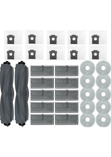 Dreame X40 Pro Robot Süpürge Aksesuarları Yedek Ana Fırça Hepa Filtre Paspas Pedleri Toz Torbaları Yedek Parçalar (Yurt Dışından)