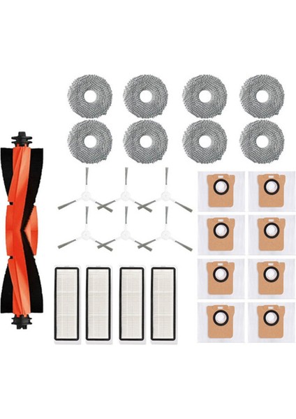 Xiaomi Robot Vakum X20 + / X20 Plus Yedek Parçaları Toz Torbası Paspas Bezi Yıkanabilir Ana Yan Fırça Hepa Filtre (Yurt Dışından)
