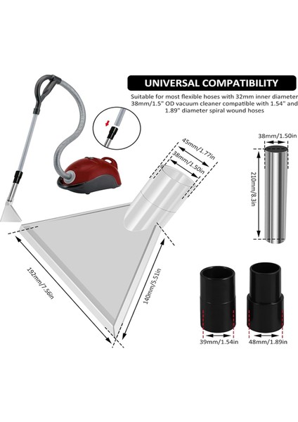 Vakum Ekstraktör Aparatı, Vakumlu Temizleyici Fırça Başlığı Ekstraksiyon Nozulu 4 Bağlantı Parçalanmayan Halı Temizleme A (Yurt Dışından) fırsatları