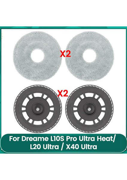 Dreame L10S Pro Ultra Heat, L20 Ultra, X40 Ultra Robot Süpürge Parçaları Için Yedek Paspas Plakaları Pedleri (Yurt Dışından)