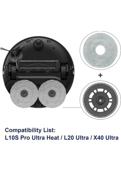 Dreame L10S Pro Ultra Heat, L20 Ultra, X40 Ultra Robot Süpürge Parçaları Için Yedek Paspas Plakaları Pedleri (Yurt Dışından)
