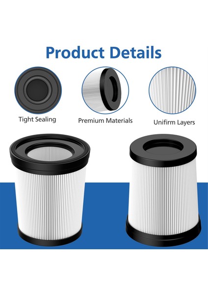 Fabuletta FSV001,FSV101,GIRNOOR G160 ve G165 Afoddon A300 Kablosuz Dikey Elektrikli Süpürgeler Için Uyumlu 6 Paket Hepa Filtre (Yurt Dışından)