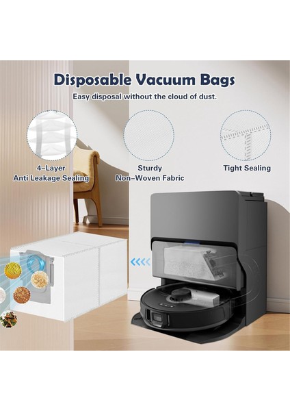 Roborock S8 Maxv Ultra Robot Süpürge Parçaları Için 15 Parça Aksesuar Seti Silindir Yan Fırçalar Filtreler Paspas Bezleri Toz Torbaları (Yurt Dışından) modelleri