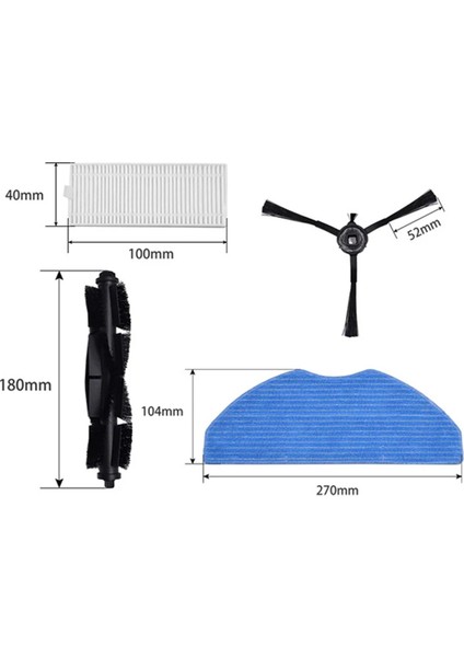 Polaris Pvcr 6001 Iq Home Aqua/beko VRR80214VB VRR94314VB Robot Süpürge Ana Yan Fırça Filtresi Hepa Paspas (Yurt Dışından)