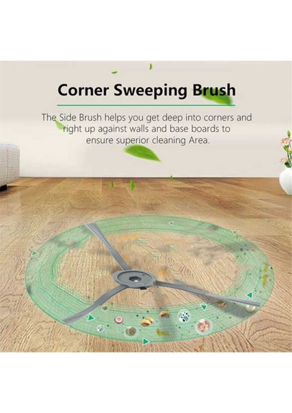 Eufy Clean L50 L50 Ses L60 L60 Hibrit Yedek Parçalar Için 10 Adet Yan Fırça Yan Fırça Elektrikli Süpürge Aksesuarları (Yurt Dışından)