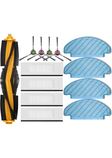 Ecovacs N8 / N8+ / N8 Pro / N8 Pro+ Plus Yedek Parçalar Aksesuarlar Ana Yan Fırça Hepa Filtre Paspas Bezi (Yurt Dışından)