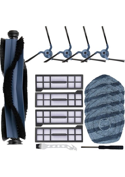 Eufy X10 Pro Omni Robot Süpürge Için 15 Adet Aksesuar Seti Ana Fırça Silindiri Yan Fırçalar Hepa Filtreler Paspas Pedleri (Yurt Dışından)