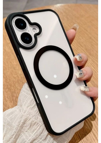 Apple iPhone 16 Uyumlu Magsafe Wireless Şarj Özellikli Silikon Kamera Çıkıntılı Rema Kılıf