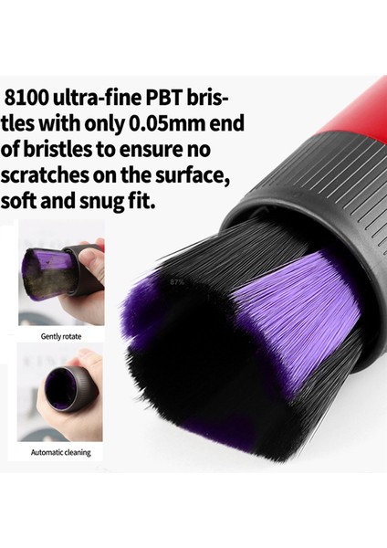 Dyson V7 V8 V10 V11 V12 V15 Elektrikli Süpürge Iz Bırakmayan Toz Giderme Yumuşak Fırça + 2'si 1 Arada Fırça + Düz Emiş Başlığı Seti (Yurt Dışından)