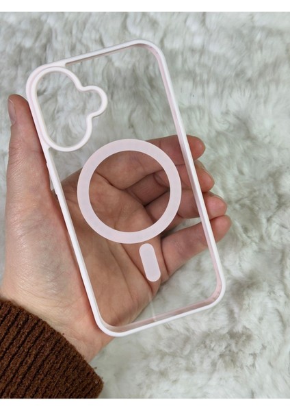 Apple iPhone 16 Plus Uyumlu Magsafe Wireless Şarj Özellikli Silikon Kamera Çıkıntılı Rema Kılıf