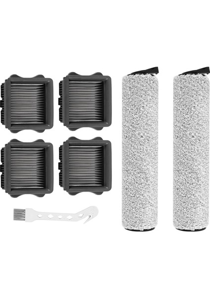 Tineco Ifloor 3/floor One S3 Kablosuz Elektrikli Süpürge Için Yedek Parçalar, 2 Paket Fırça Silindiri + 4 Paket Elektrikli Süpürge Filtresi (Yurt Dışından)