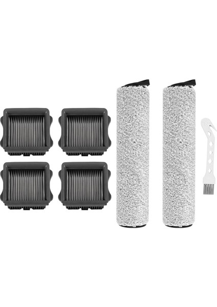 Tineco Ifloor 3/floor One S3 Kablosuz Elektrikli Süpürge Için Yedek Parçalar, 2 Paket Fırça Silindiri + 4 Paket Elektrikli Süpürge Filtresi (Yurt Dışından)