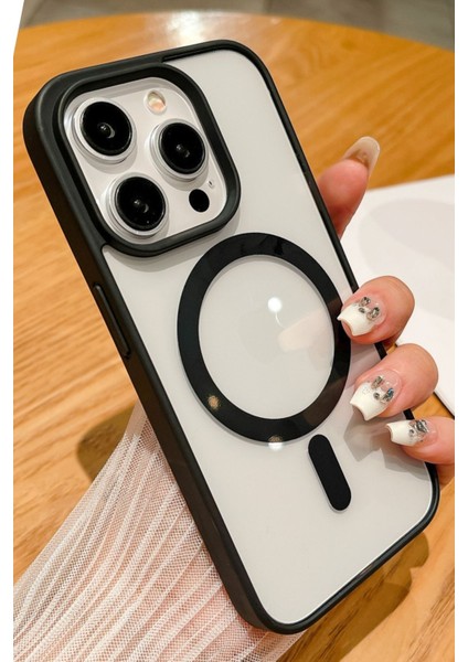 Apple iPhone 16 Pro Max Uyumlu Magsafe Wireless Şarj Özellikli Silikon Kamera Çıkıntılı Rema Kılıf