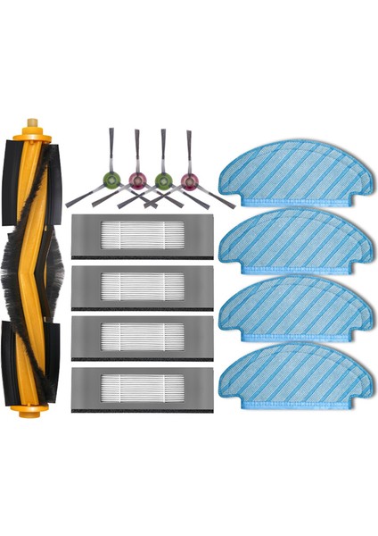 Ecovacs Deebot N8 / N8+ / N8 Pro+ / N8 Pro+ Plus Yedek Parçalar Aksesuarlar Ana Yan Fırça Hepa Filtre Paspas Bezi (Yurt Dışından)