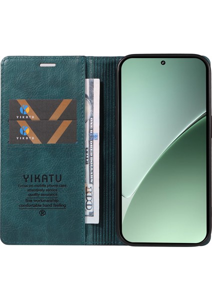 Xiaomi 15 Pro Kılıf Manyetik Kapatma Deri Telefon Kapağı Litchi Doku-Mavi Için (Yurt Dışından)