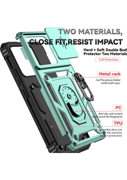 Xiaomi 14T Kılıf Pc + Tpu Telefon Kapak Lensi Için Ultimate Koruma Standı-Siyahımsı Yeşil (Yurt Dışından) indirimleri