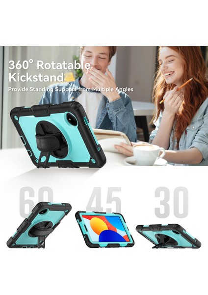 Xiaomi Redmi Pad Se 4g 8.7 Inç Kılıf El Kayışı Pc + Silikon Tablet Kapak Pet Ekran Koruyucu-Bebek Mavisi Pc Için (Yurt Dışından) modelleri