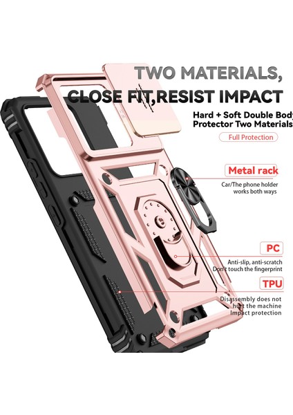 Xiaomi 14T Kılıf Pc + Tpu Telefon Kapak Lensi Için Ultimate Koruma Standı-Gül Altın (Yurt Dışından) indirimleri