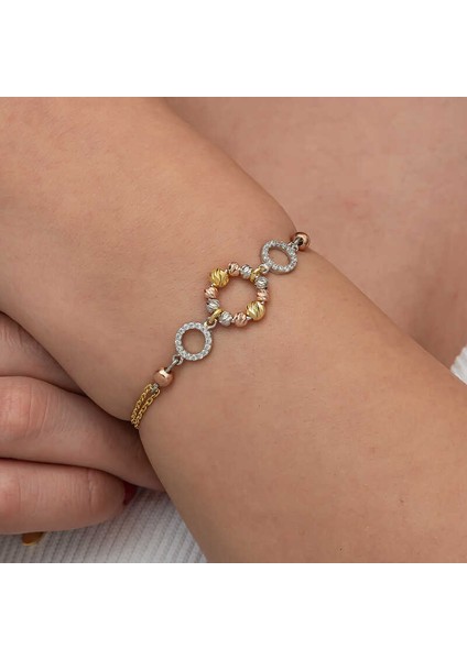 Gümüş Renkli Halka Dorika Bileklik