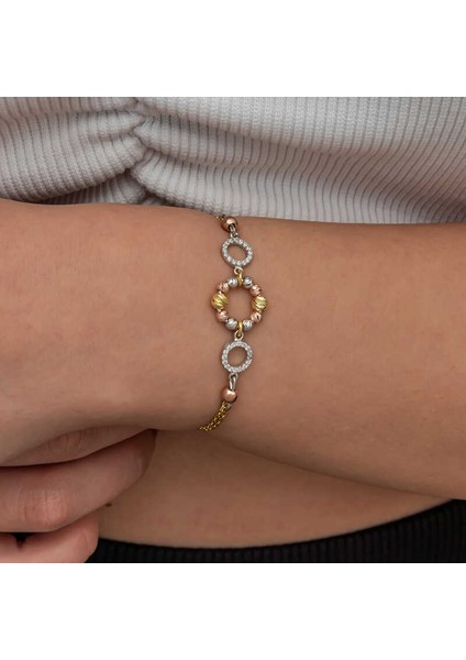 Gümüş Renkli Halka Dorika Bileklik modelleri