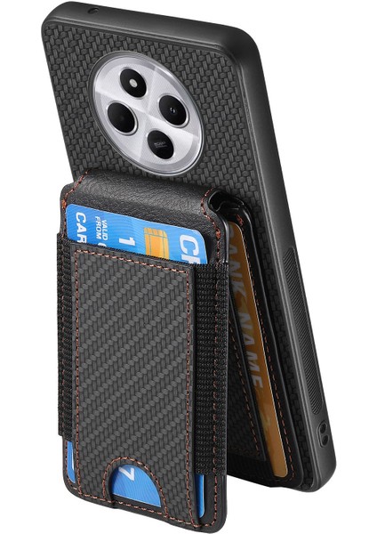 Xiaomi Redmi Için 14C 4G/14R 5g/poco C75 4g Deri+Pc+Tpu Telefon Kapağı-Siyah (Yurt Dışından) modelleri