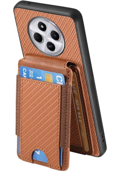 Xiaomi Redmi Için 14C 4G/14R 5g/poco C75 4g Deri+Pc+Tpu Telefon Kapağı-Kahverengi (Yurt Dışından) modelleri